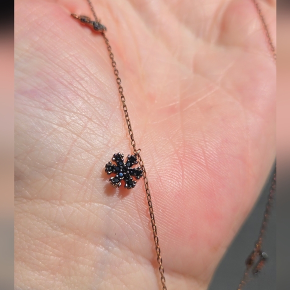 HOST PICK! 🎈🎉 Onyx Sterling & Rosegold Favorite Things Charm Necklace 16" - Picture 6 of 9